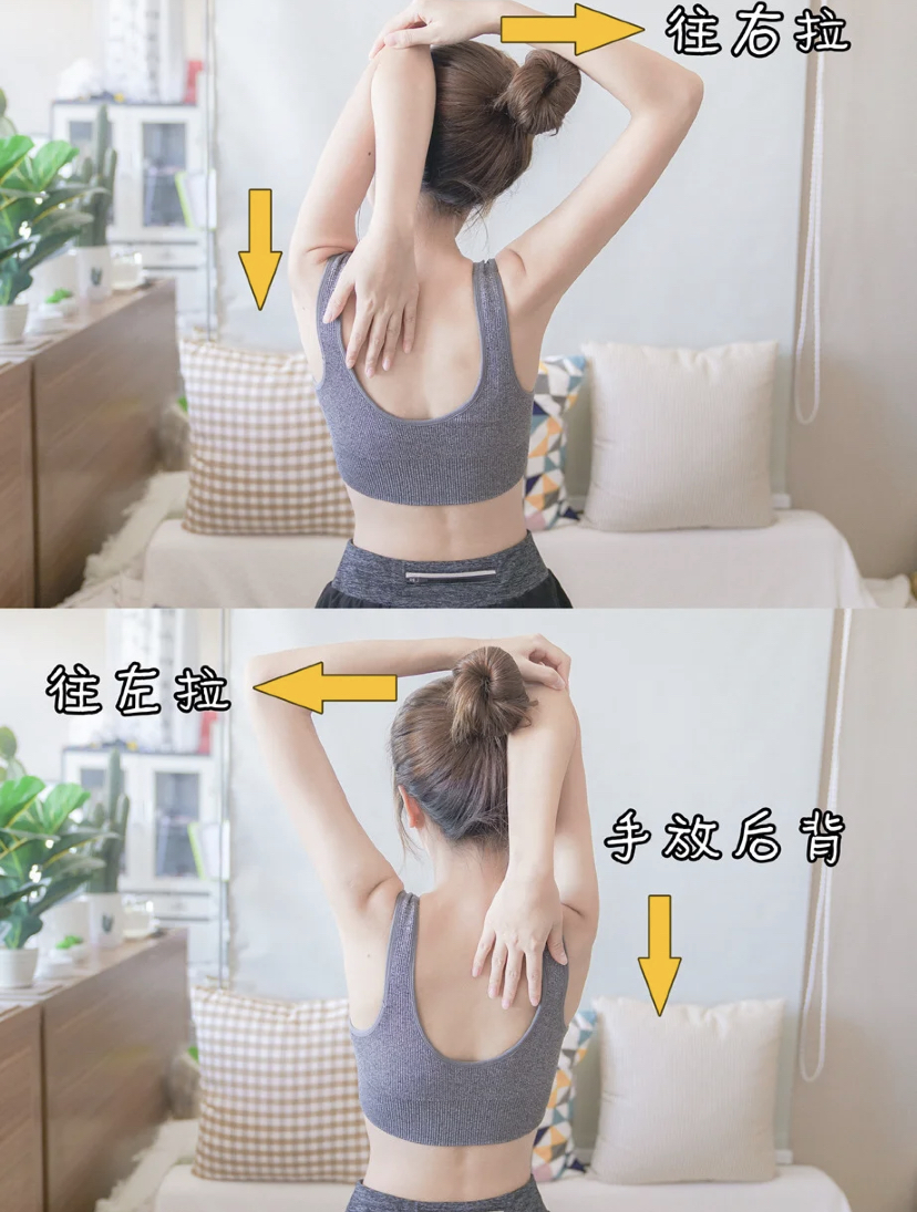 天鹅颈拉伸动作2