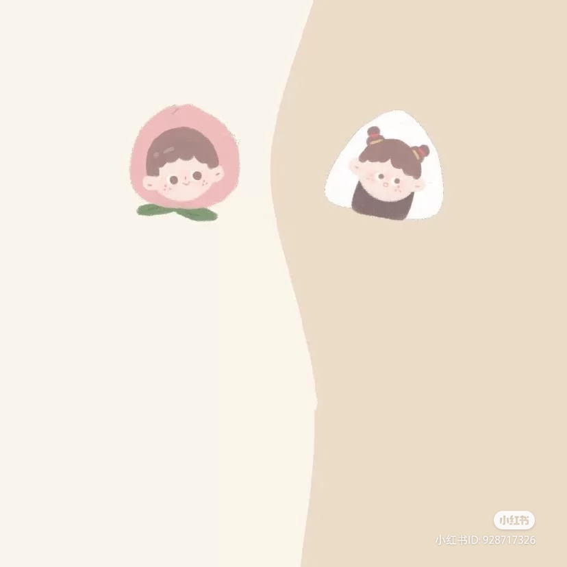 情侣聊天壁纸-可爱人偶款