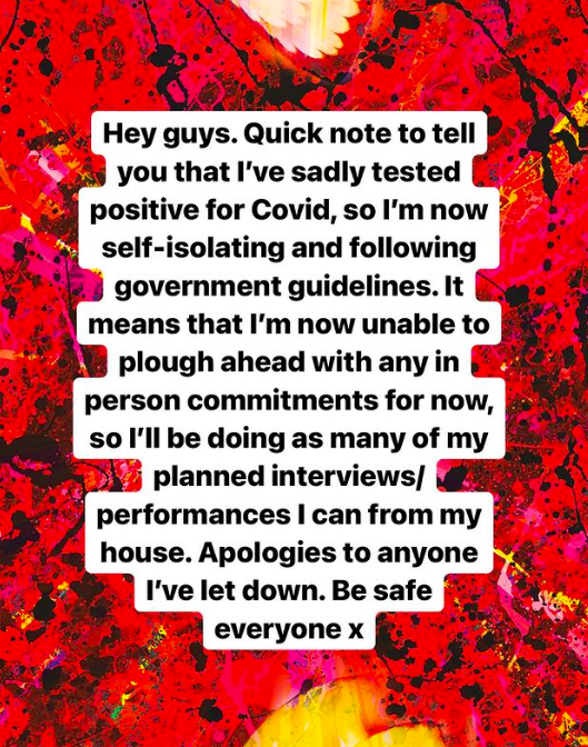 Ed Sheeran在Instagram发图文透露,自己的冠病检测结果不幸呈阳性,已经即刻遵照当局的防疫要求进行自我隔离与治疗,所有公开活动均改为线上举行。