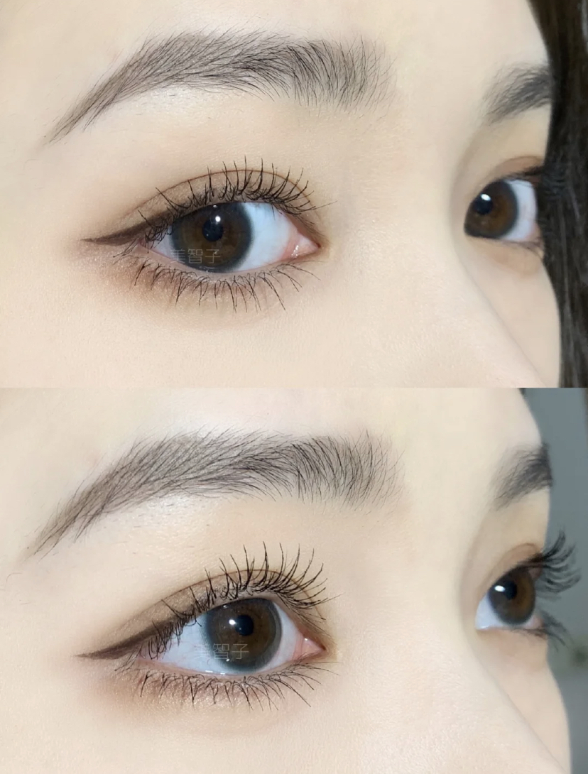 桃花眼的形状会比较长,外眼角偏细并且略弯,眼尾则是会王上翘。
