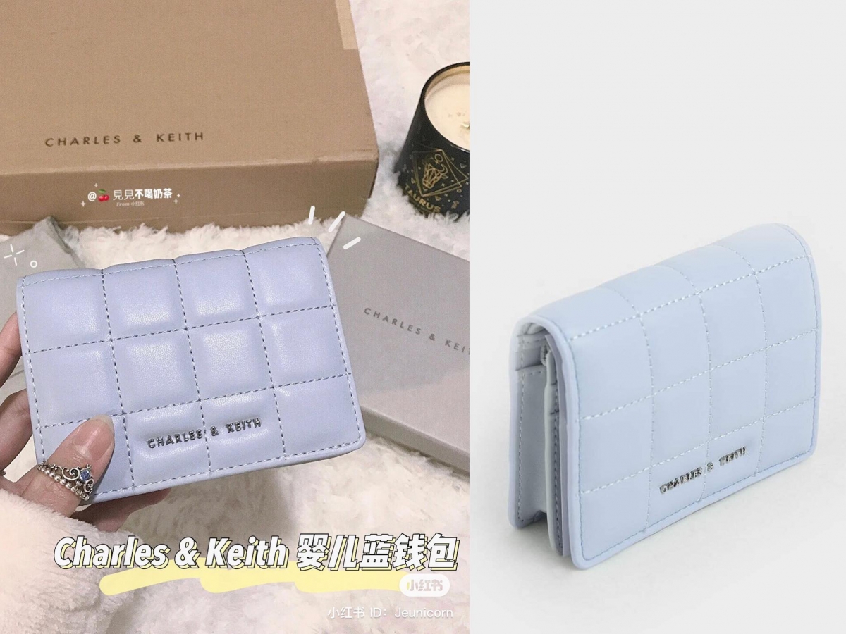 Charles & Keith Quilted Mini Wallet:小CK菱格纹短夹今年推出后小红书及各大平台讨论度都爆灯,隐藏式磁吸扣设计加上绝美方格缝线,小清新又减龄~