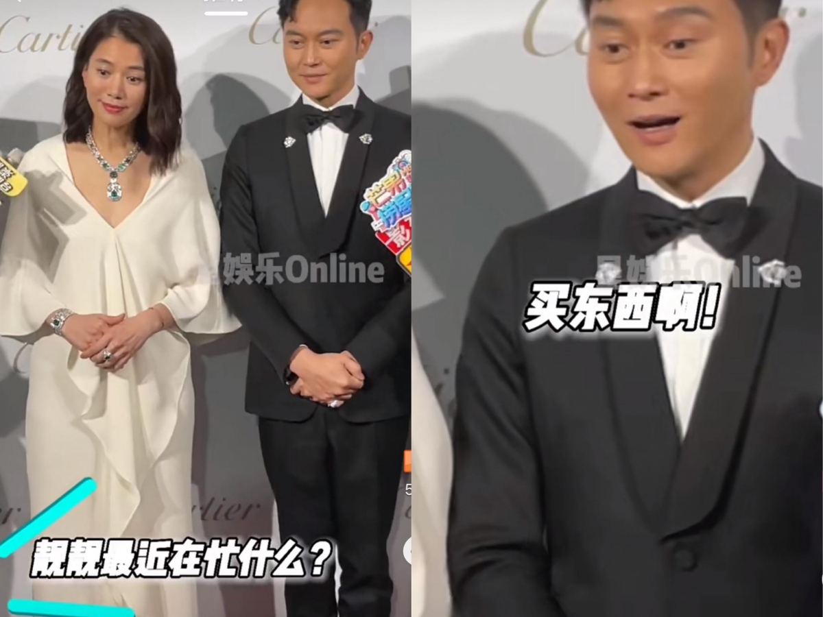 活动现场,袁咏仪被记者提问最近在忙些什么行程,还没来得及开口回应,身旁的老公张智霖火速抢答道:「(当然是忙着)买东西啊!在街上都被人偶遇了」,直接当着媒体群的面无情拆老婆台被网友嘲「智霖哥求生欲极低」~