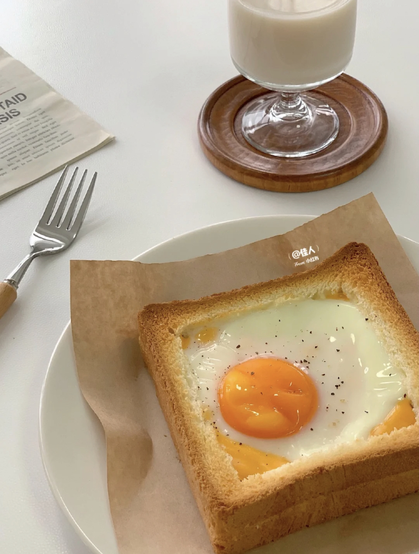 太阳蛋芝士蟹柳吐司