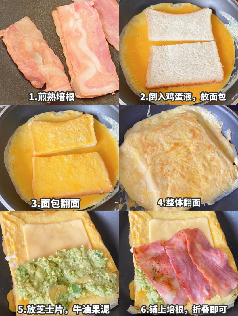懒人早餐必备的7款「精致吐司」食谱，低脂牛油果培根吐司一口爆浆～