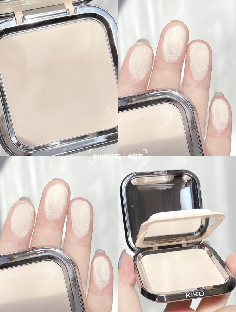 拥有2合1功效的粉饼,干用帮助定妆;湿用可当粉底
