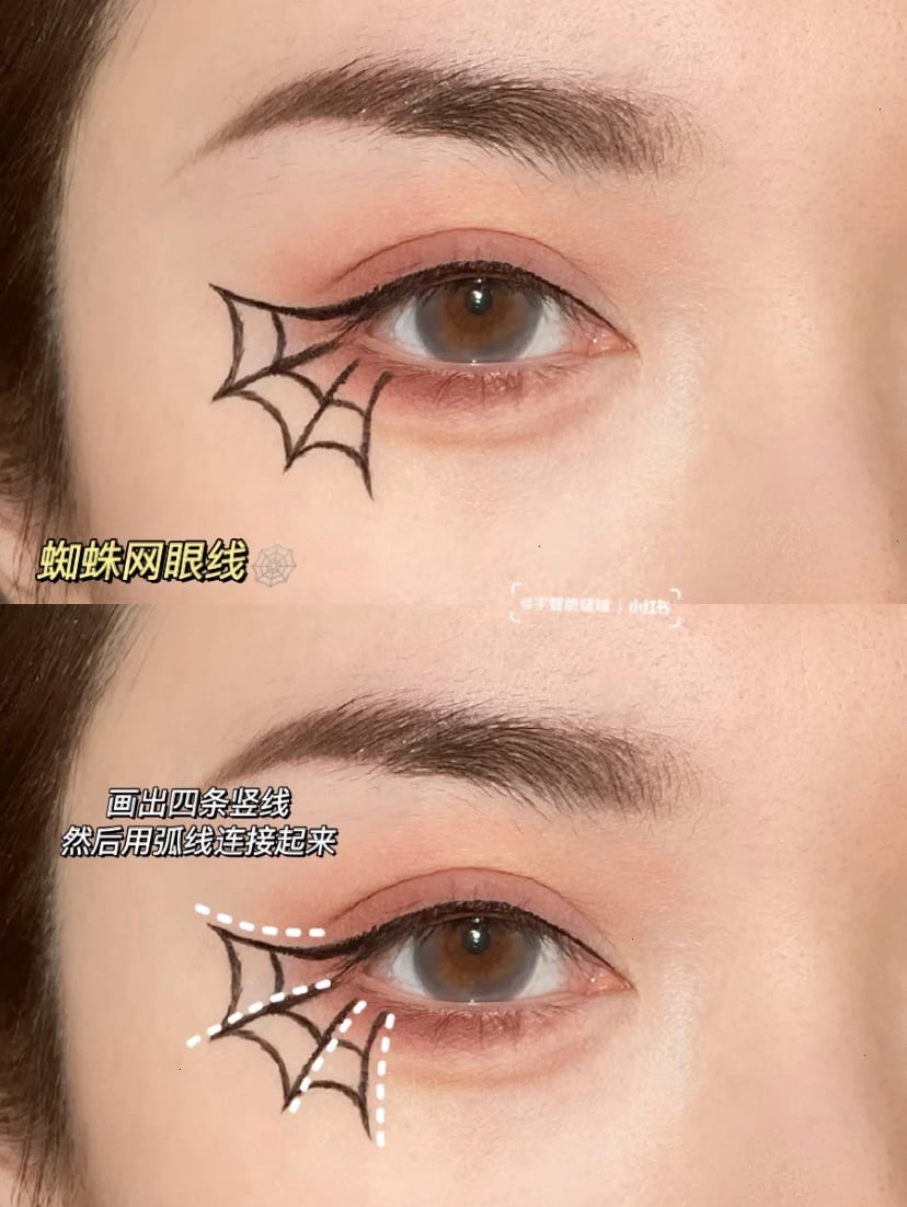 零基础学会8款万圣节「暗黑系妆容」画法，打扮成俏皮可爱鬼出没去捣蛋吧～, image size:828x1101