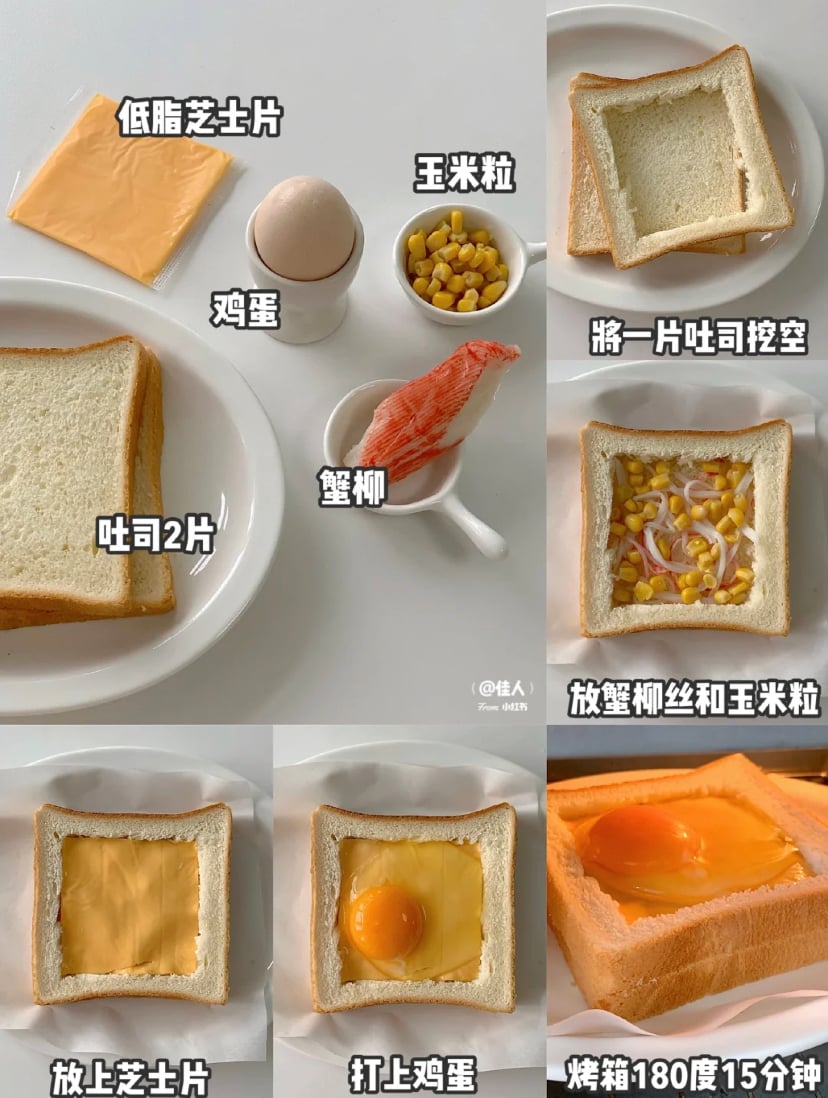 懒人早餐必备的7款「精致吐司」食谱，低脂牛油果培根吐司一口爆浆～
