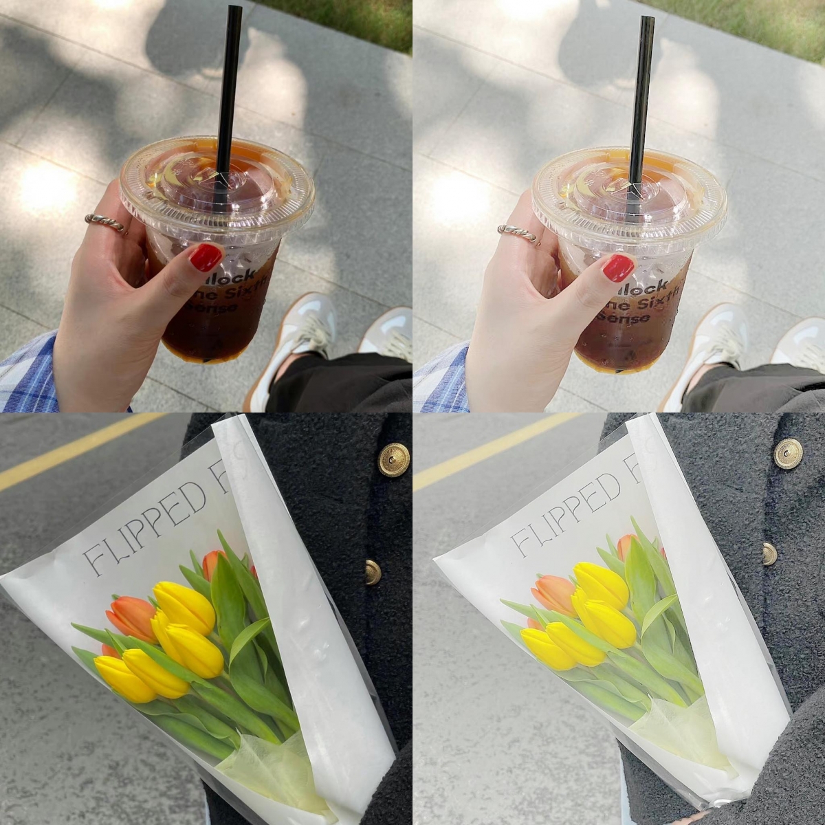 Instagram调色教程（一）：韩系自然感干净系色调，连滤镜都不需要用！直接在Instagram挑选一张想调色的照片，进入编辑状态，亮度拉满、对比度拉至最低，加上以下其他参数即可！