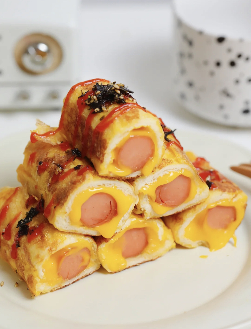 芝士香肠吐司卷