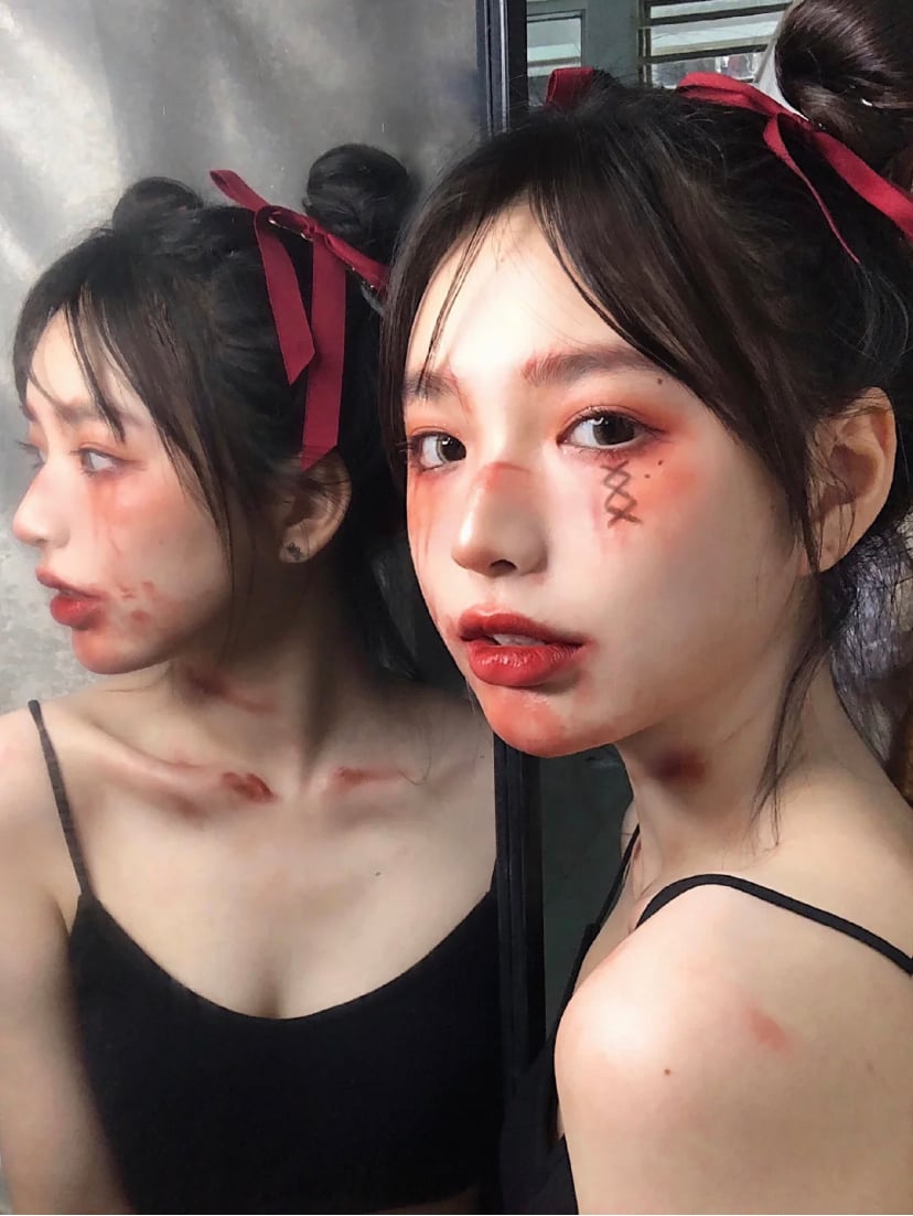 零基础学会8款万圣节「暗黑系妆容」画法，打扮成俏皮可爱鬼出没去捣蛋吧～, image size:828x1102