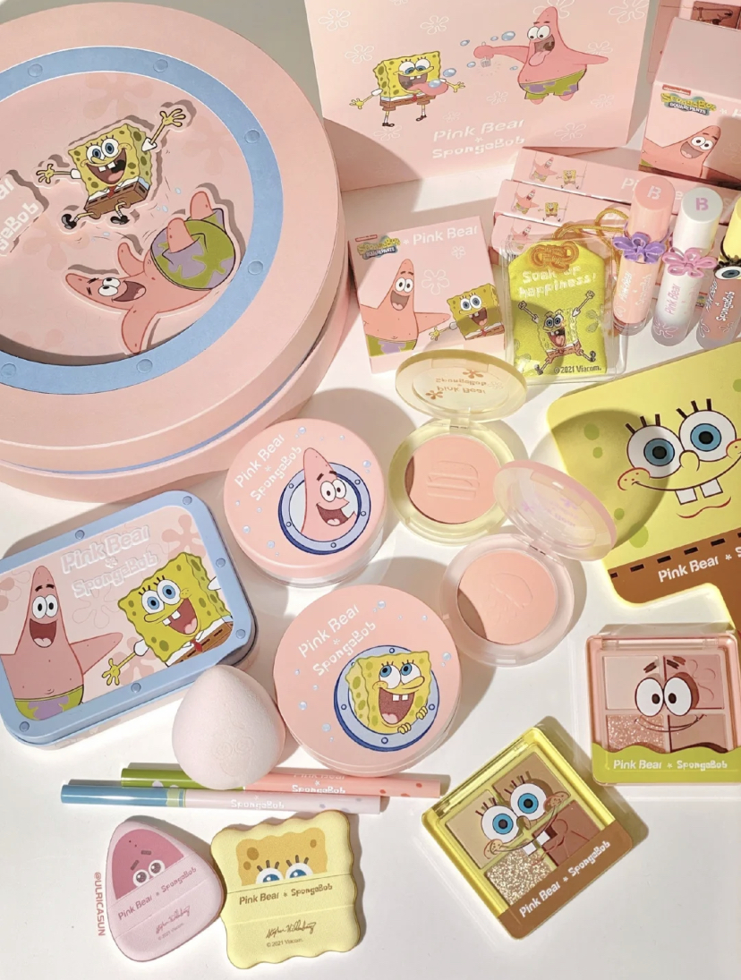 Pink Bear推出了海绵宝宝联名彩妆系列