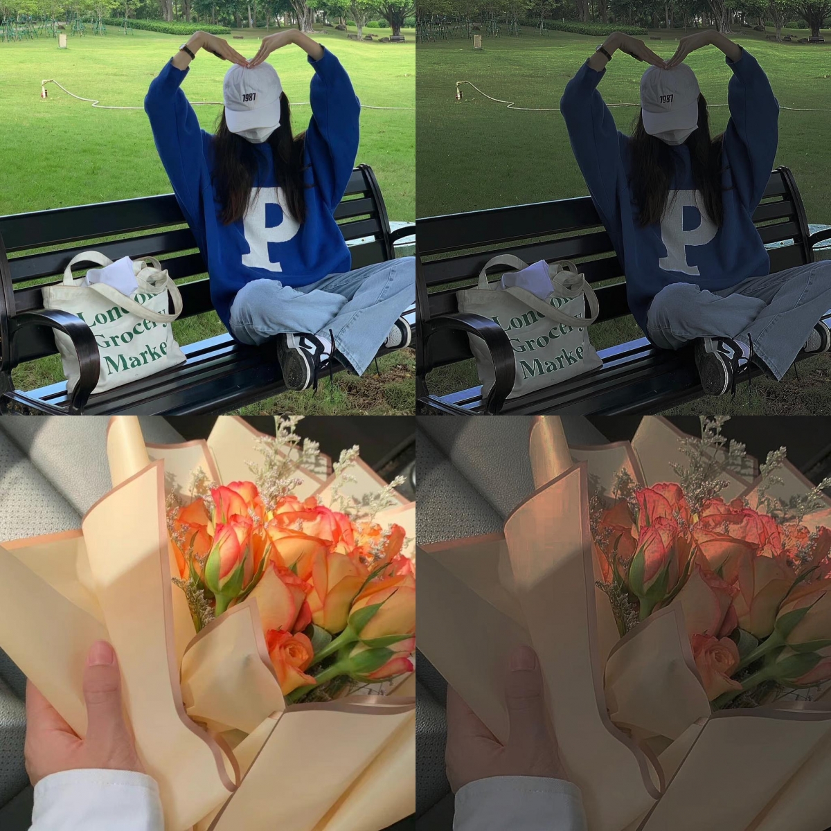 Instagram调色教程（二）：高级感冷灰色调；喜欢低饱和度、偏灰调色系？用Instagram就能轻松调出来！亮度、对比度和锐度的参数，可以按照自己的照片原图状况稍作修改。