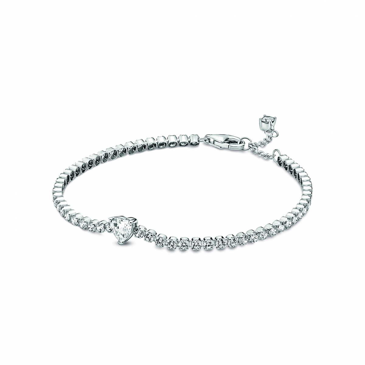 pandora sparkling heart tennis bracelet