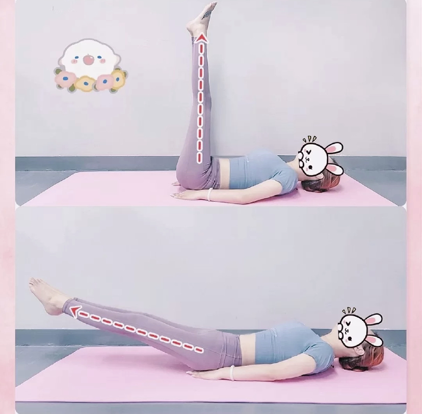 仰卧卷腹动作,每次做20次坚持做3组!