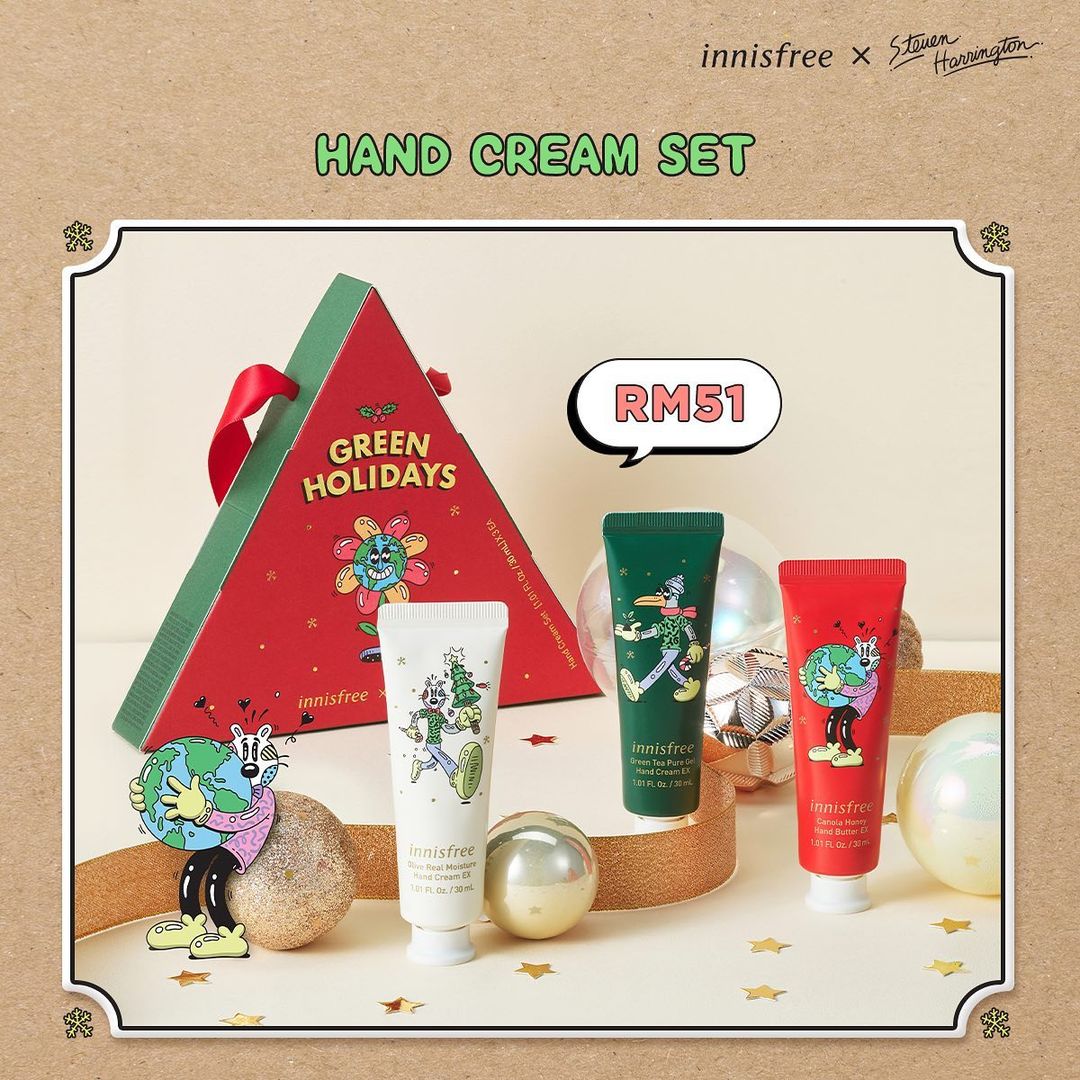Innisfree 绿色圣诞 护手霜套组