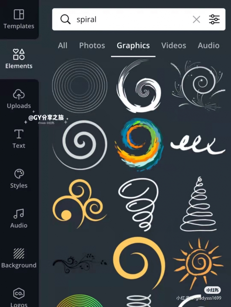 CANVA素材搜索关键词 ? spiral