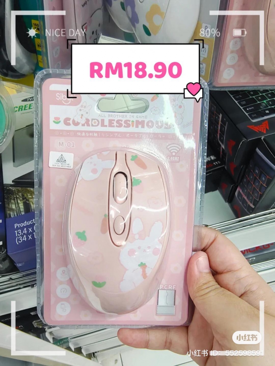 重点是这款滑鼠的价格才不到 RM 20，手感超好非常得心应手，绝对是你学习和办公的好伙伴。