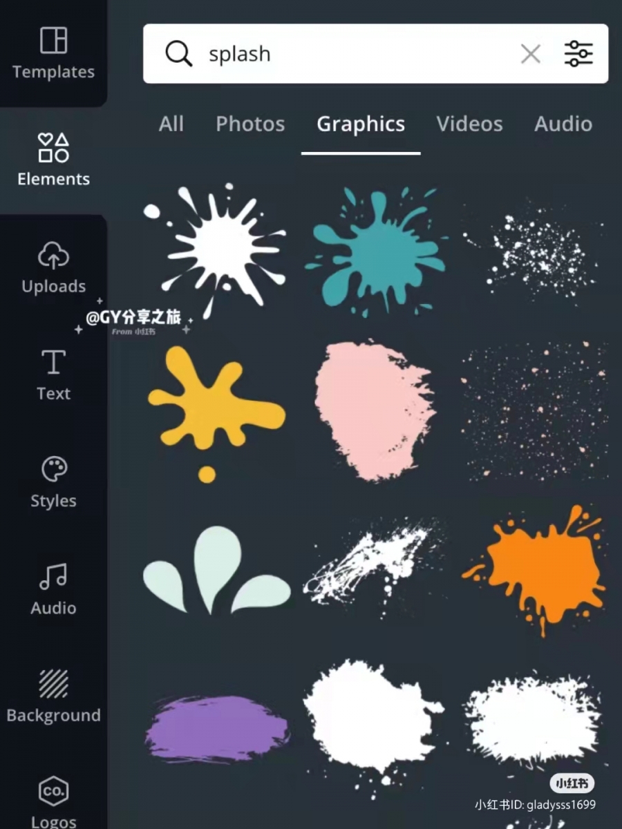 CANVA素材搜索关键词 ? splash