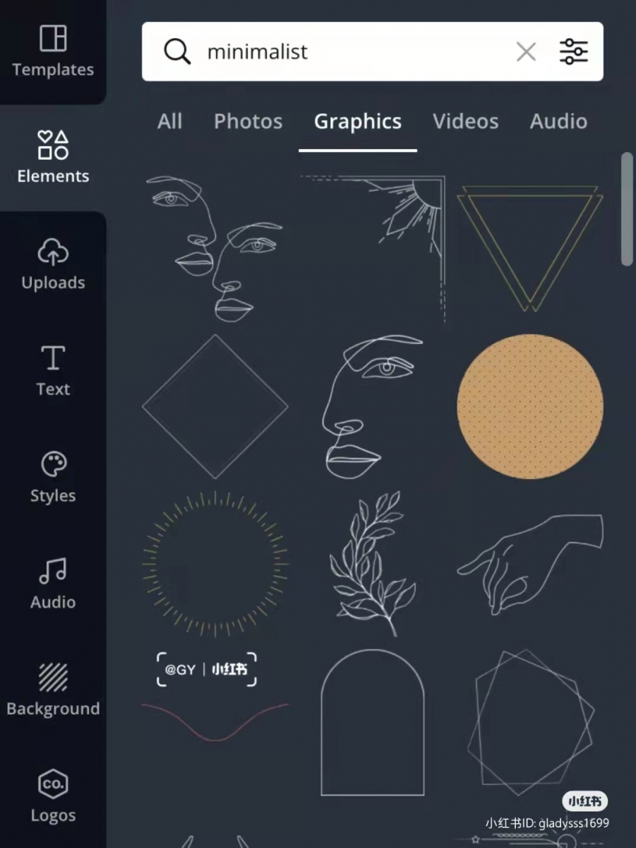 CANVA素材搜索关键词 ? minimalist