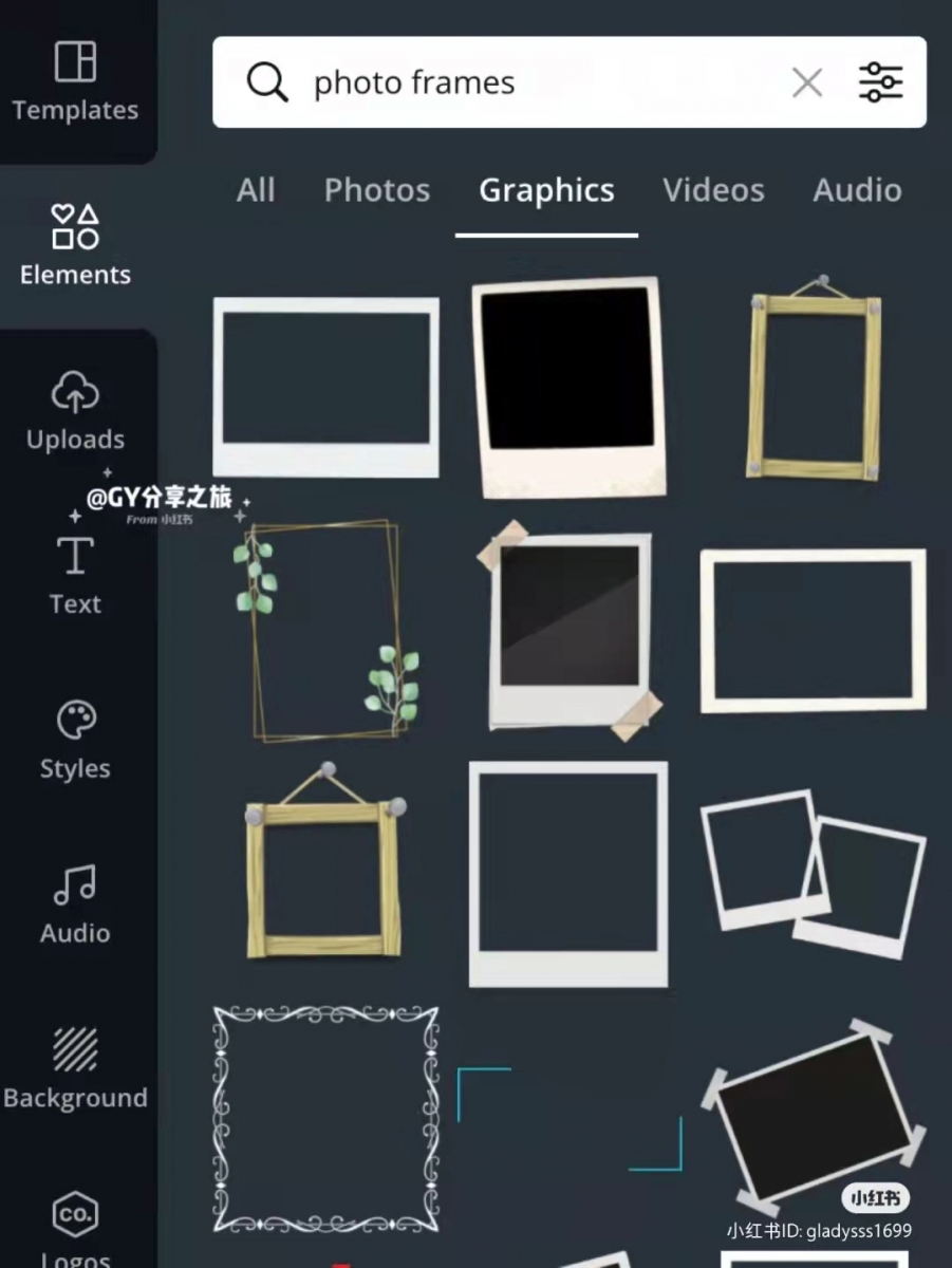 CANVA素材搜索关键词 ? photo frames