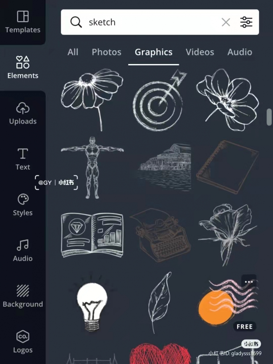 CANVA素材搜索关键词 ? sketch