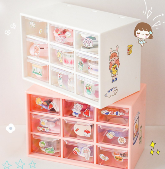 每个女孩的书桌/办工桌上,绝对要拥有这个正中粉嫩少女心的收纳小盒!
