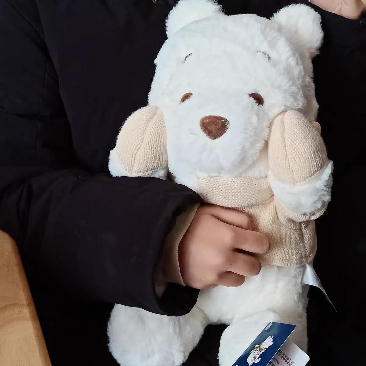 加上这款小熊维尼玩偶的暖绒材质,抱在怀里肆意享受毛绒绒、暖fufu的温度,十分软糯治愈!