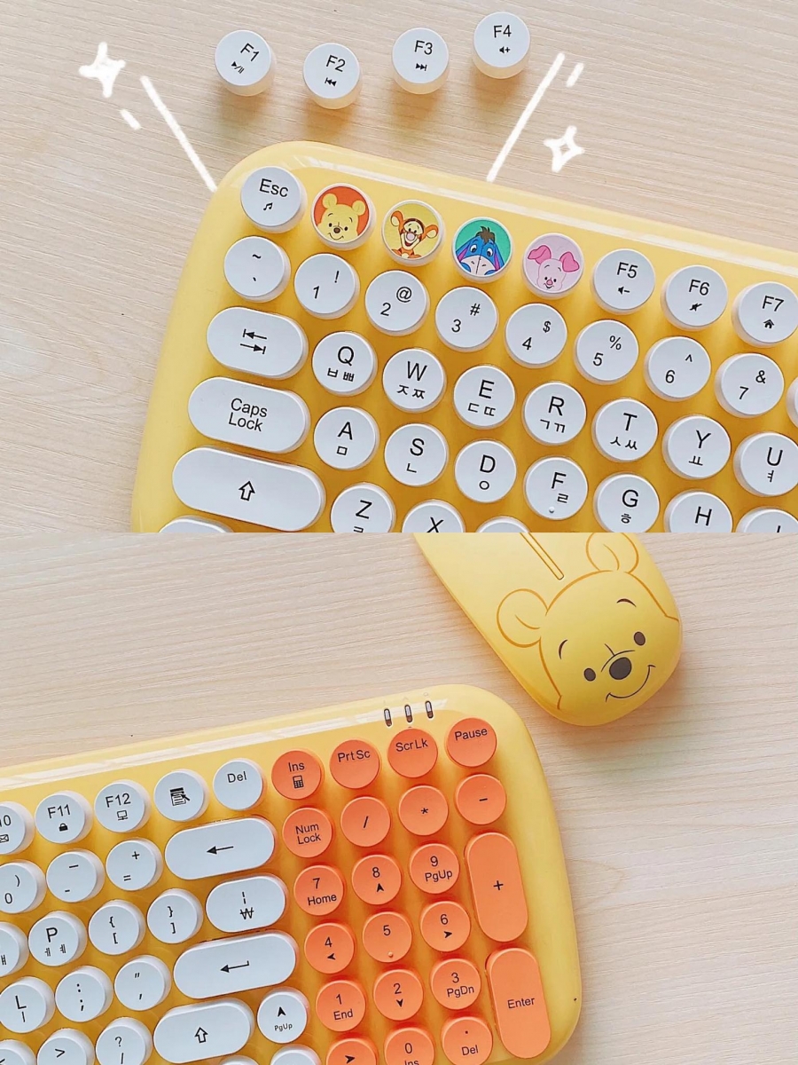 Royche x Disney Winnie The Pooh蓝牙键盘不仅实用还颜值高！