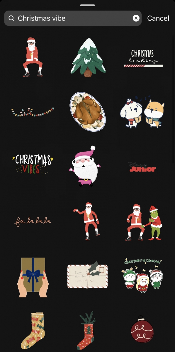 ?Instagram GIF 搜索关键字：christmas vibe