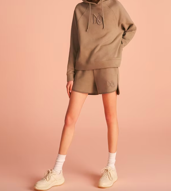 深卡其色Oversized运动风Sweatshirt