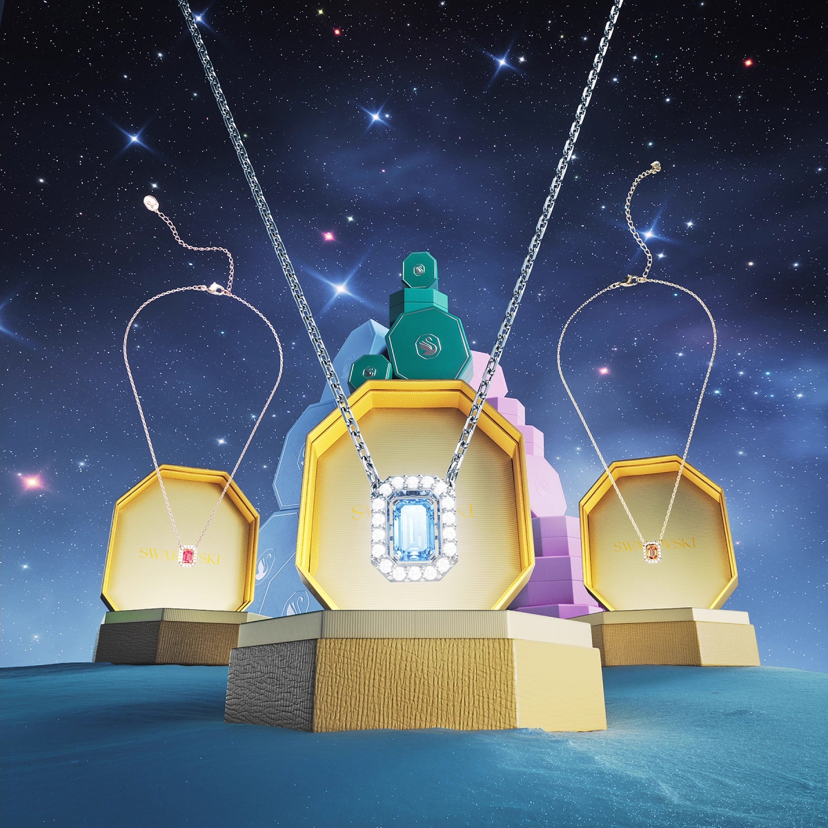 绚烂璀璨 Millenia Collection：灵动饰石邀您共舞，随着佩戴者移动而律动，缀于颈间尽显优雅恣意，为整体穿搭加分不少！