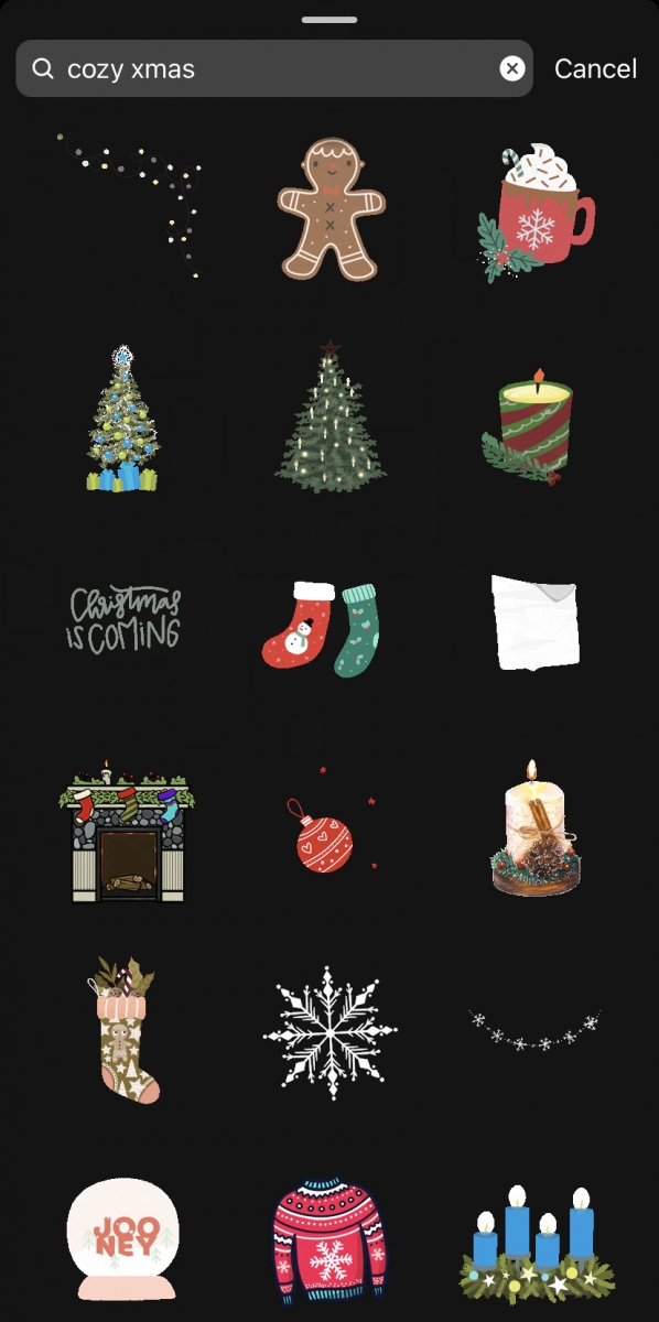 ?Instagram GIF 搜索关键字：cozy xmas