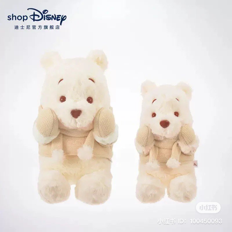 超温柔的冬日奶茶色系小熊维尼,满脸都写着「快点把可爱的我买回家」啊~