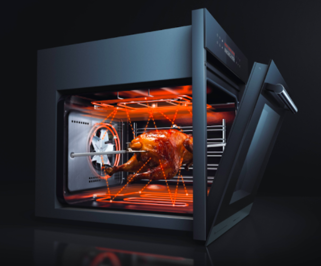 全新升级版大烤箱一个空间两个温度，采用了「双控温模式」的核心技术，能够分别为上下分区控温。这款烤箱的每个区间能够独立的调控各自的温度，上下最高温差可达到30℃。