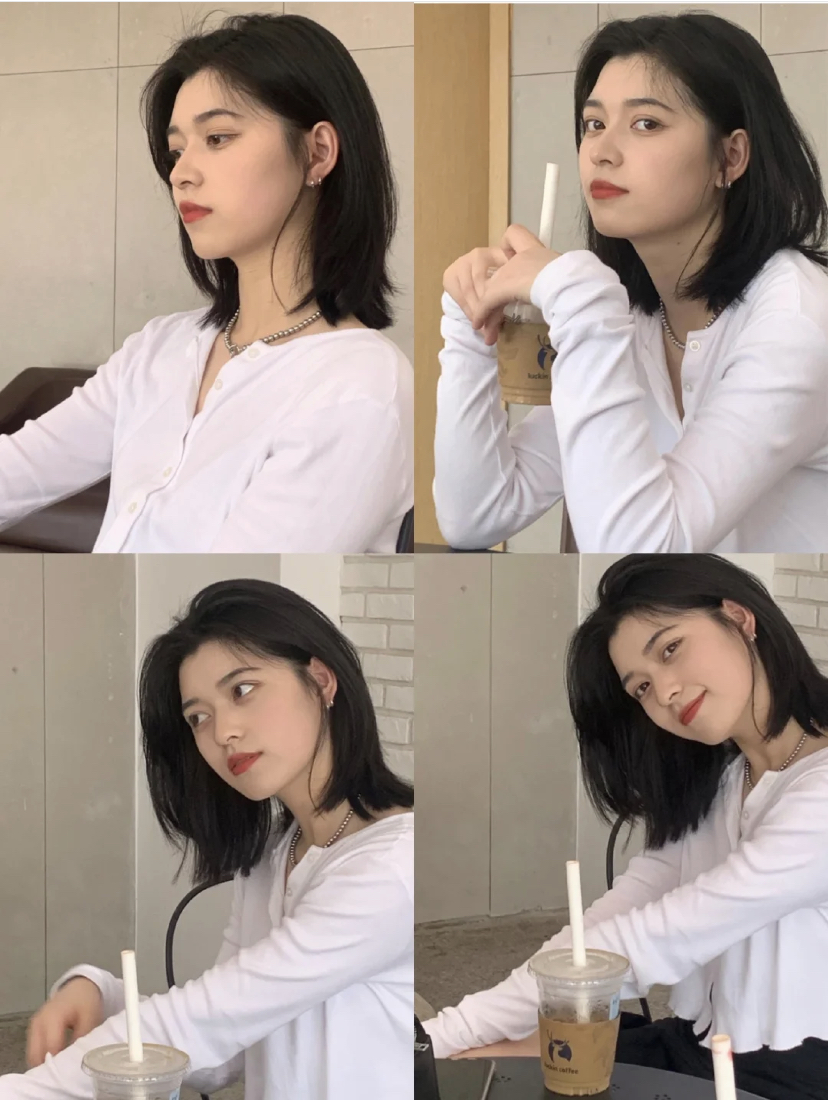 想要剪短发又不舍得一次剪得太短,可以尝试锁骨法哦!长度达到锁骨真的很修饰脸型,再打一点层次可以更先发量