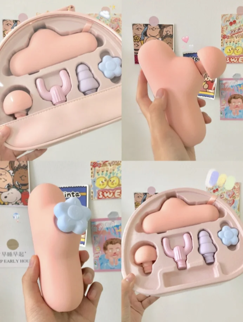 马卡龙色系的云朵筋骨枪颜值也太有少女心～