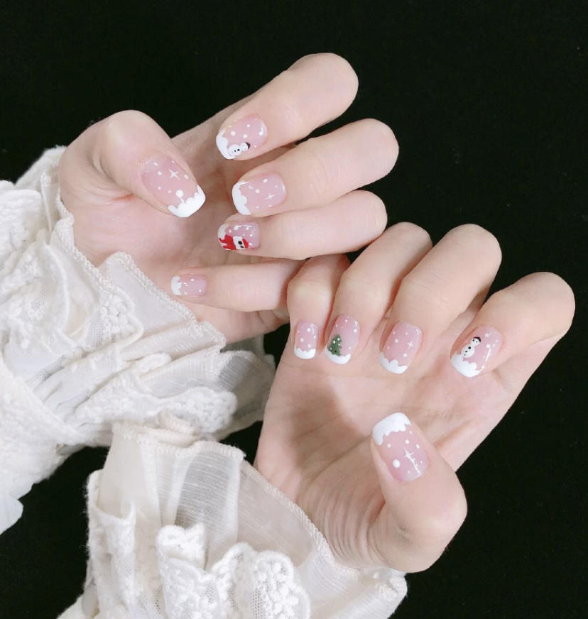 法式美甲无论长短指甲做都超级好看！