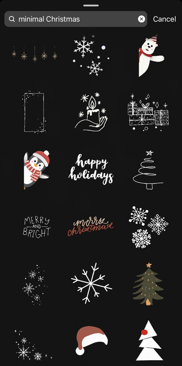?Instagram GIF 搜索关键字：minimal christmas
