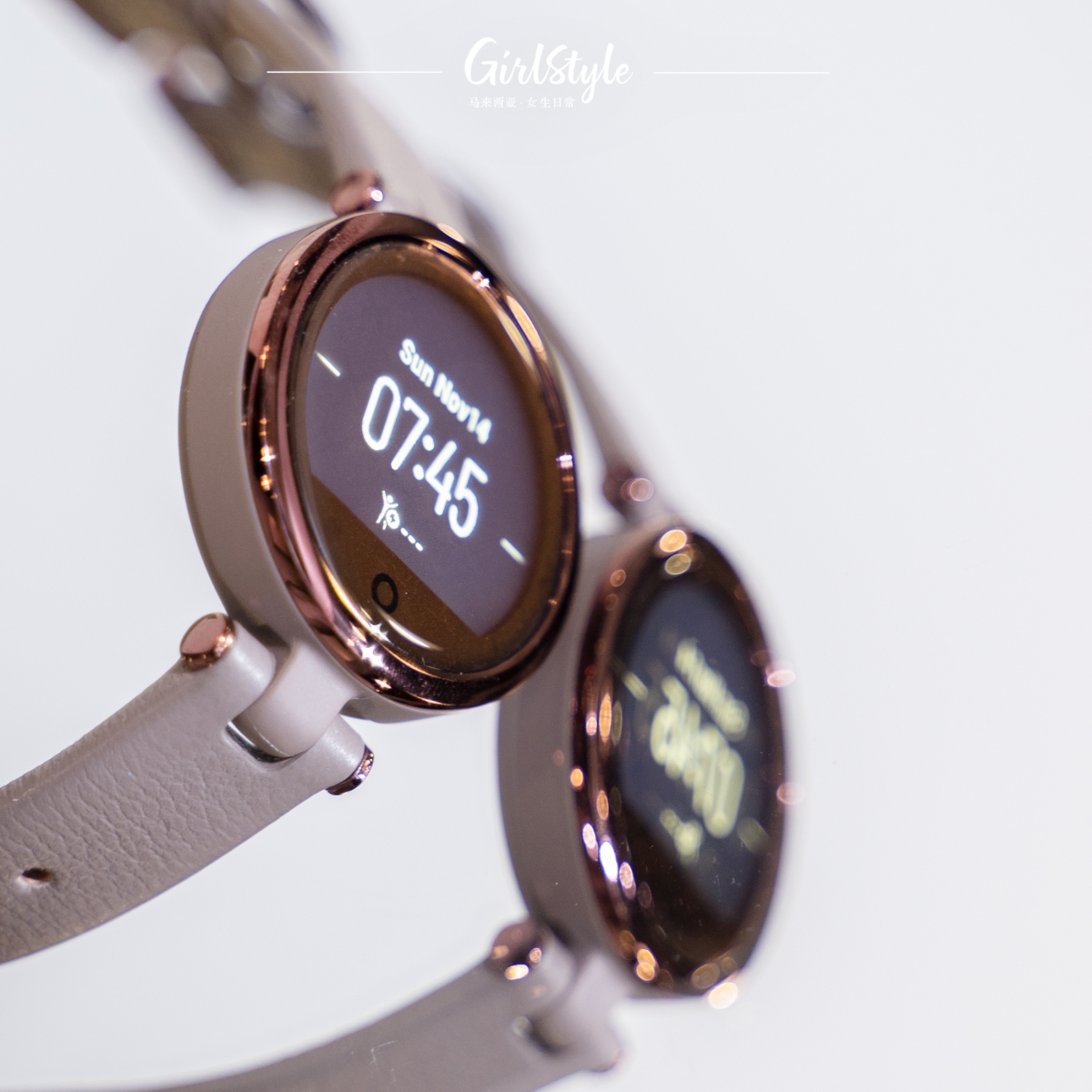这款手表的外表精致又有少女感,小巧的表盘设计适合手腕细的女生,搭配多种花纹的表带超好看的~上班女孩有了它的陪伴让生活节奏更快!贴心的「Morning Report」功能让你一早获取最新信息,今日天气、日程安排以及步数目标等。在办公期间感到压力或疲惫导致心律不整时,智能手表就会立即亮起提示哦!