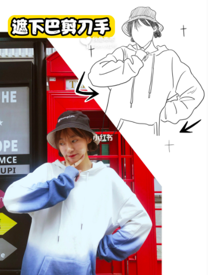 5.遮下巴剪刀手