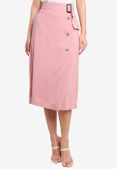 Overlap Pocket Detail Skirt