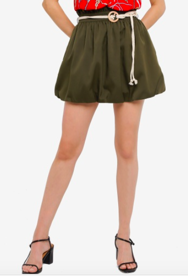 Belted Balloon Skirt