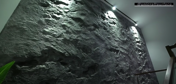 墙壁改造成像野外的天然石头一样，很有大自然Feel