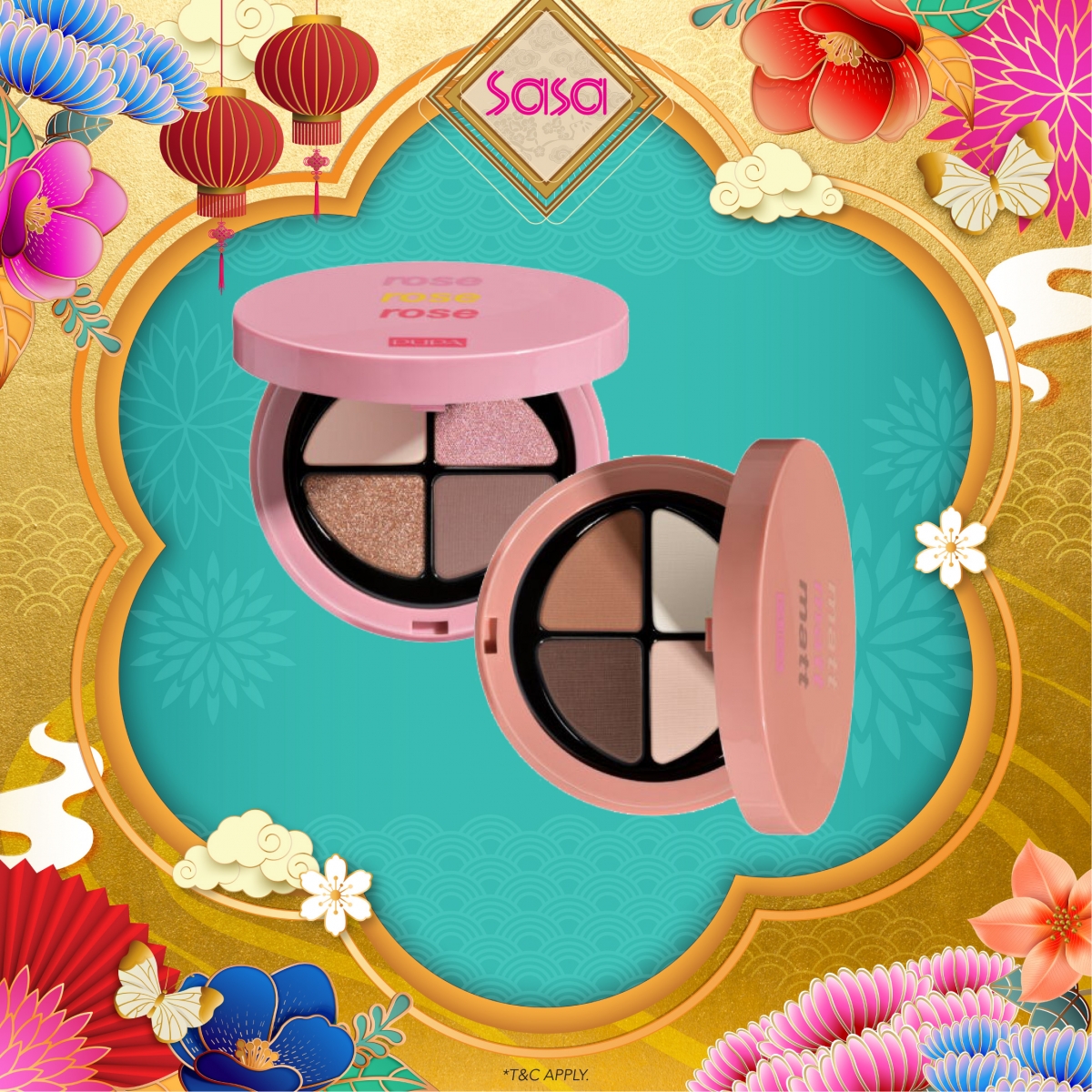 PUPA 聚焦时尚四色眼影盘也是 SaSa 每年必买断货好物~现在用 20% 折扣价就能买下！4 种色彩精妙调和，完全没有废色可言，化妆新手也能轻松搭配出时尚感电眼。