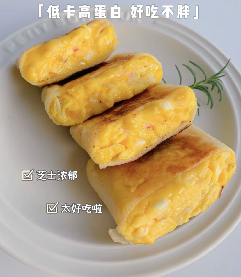 芝士蟹柳滑蛋饼做法教程
