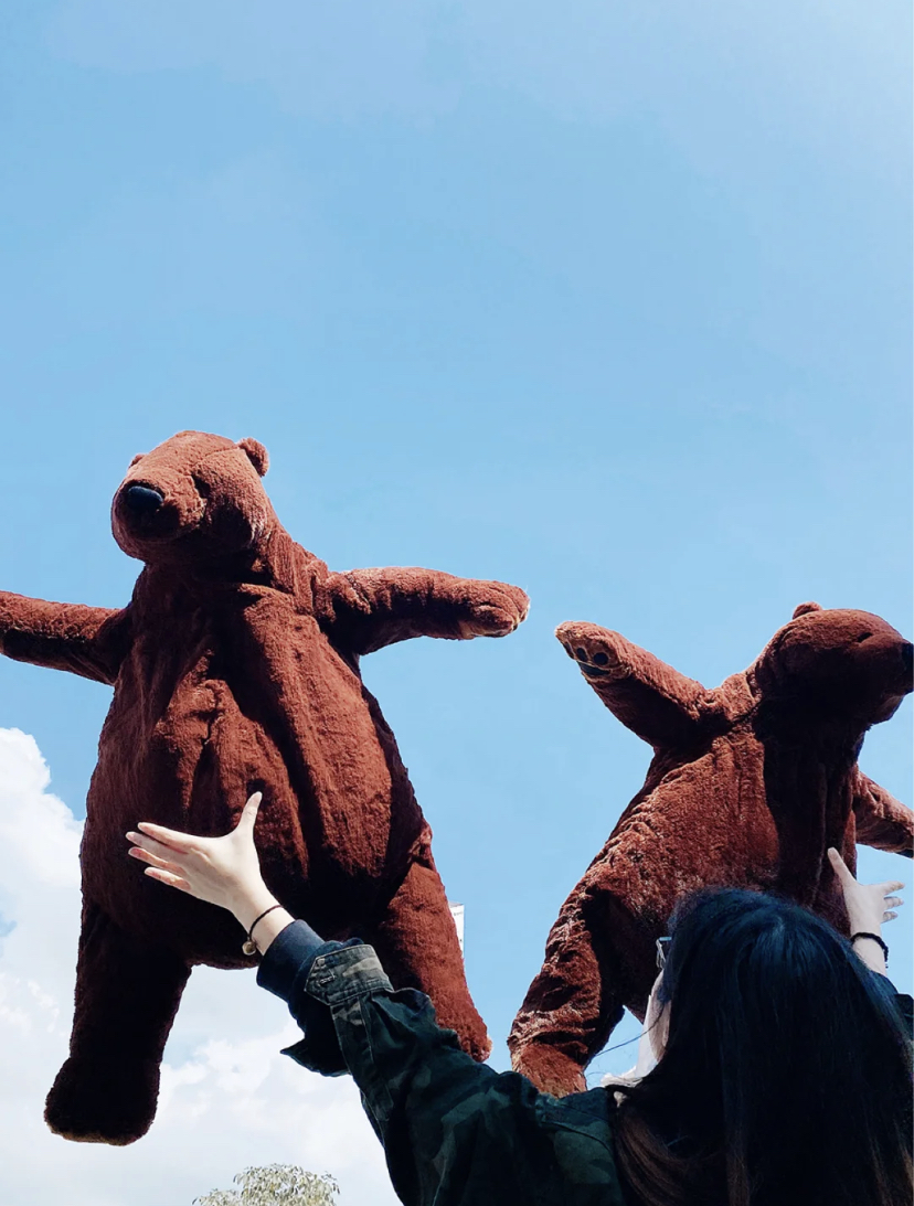 带懒熊出门打卡超有趣！