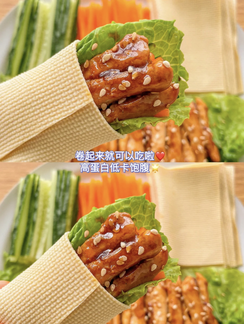 豆皮鸡胸肉卷做法教程