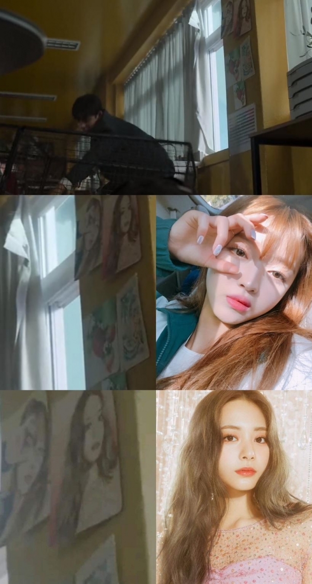 这些画作原来是TWICE成员的周子瑜和OH MY GIRL的成员YooA,她们两人以画作的方式「特别」在剧中出演~