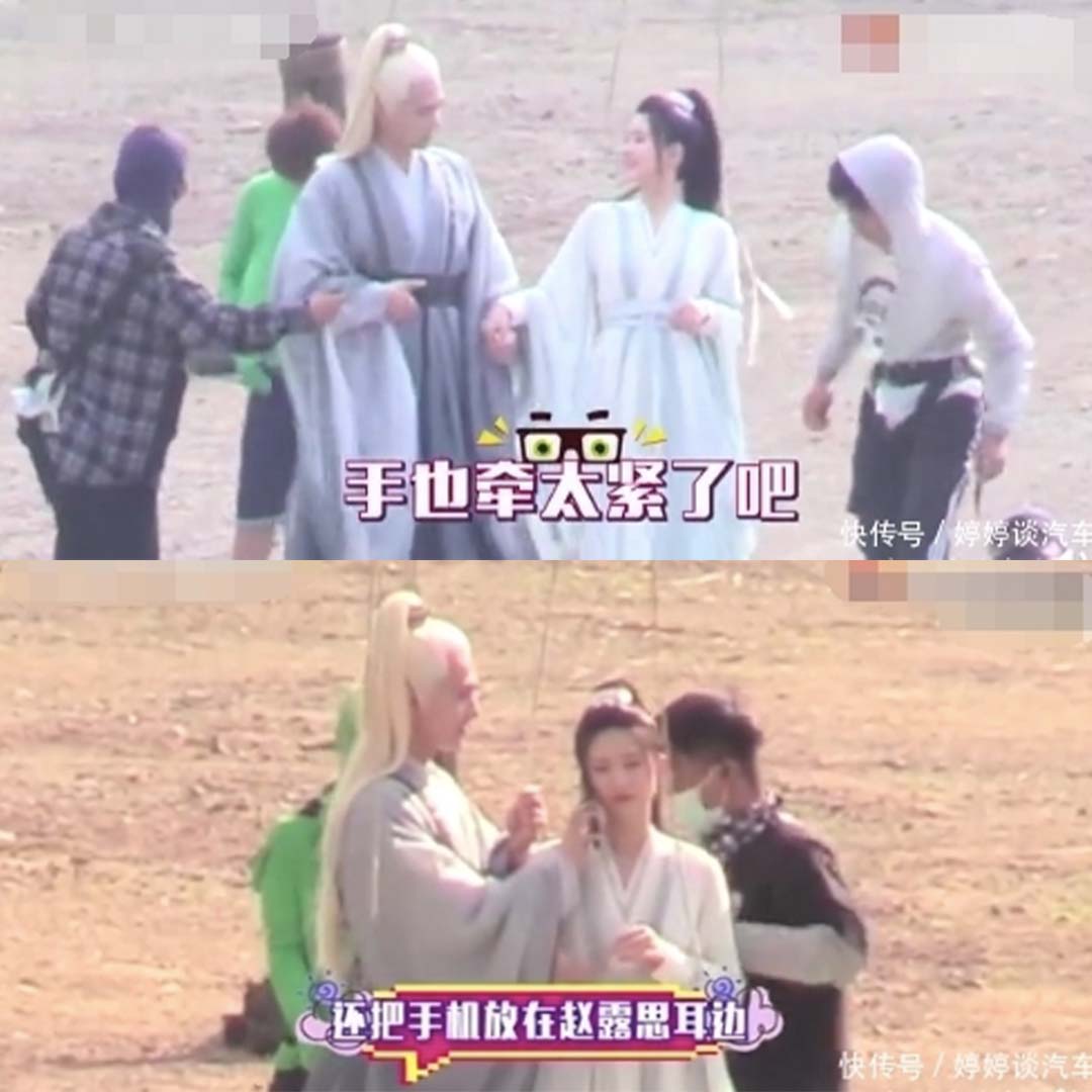 不管是在片场牵手还是对望都表露出发自内心的开心。网称「杨洋瞬间变成大男孩;赵露思瞬间成为恋爱中女孩」。