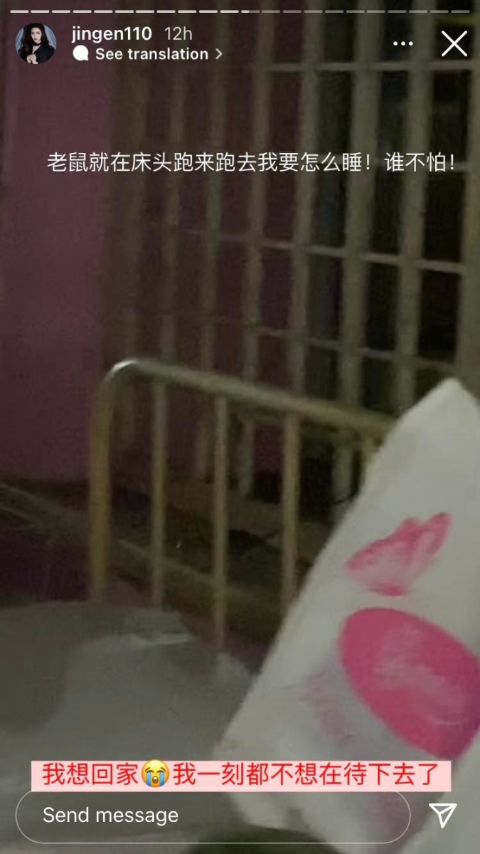 我刚刚在睡觉,听到有声音,一开眼睛老鼠就在我眼前
